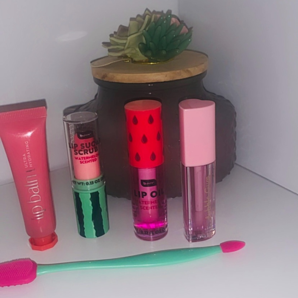 Vibrant Pink and Red Lip Balm & Gloss Collection